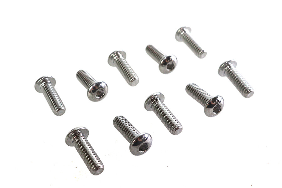 Colony #BHC-830 - Allen Button Head Screws Chrome 1/4 inch X 3/4 inch