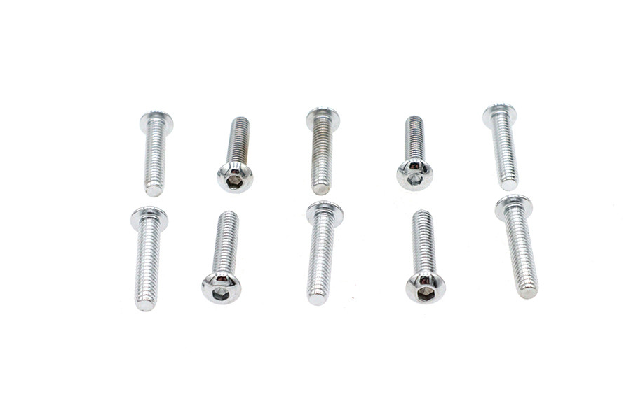 Colony #BHC-834 - Allen Button Head Screws Chrome 1/4 inch X 1-1/4 inch