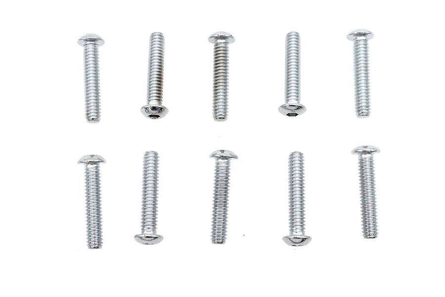 Colony #BHC-834 - Allen Button Head Screws Chrome 1/4 inch X 1-1/4 inch