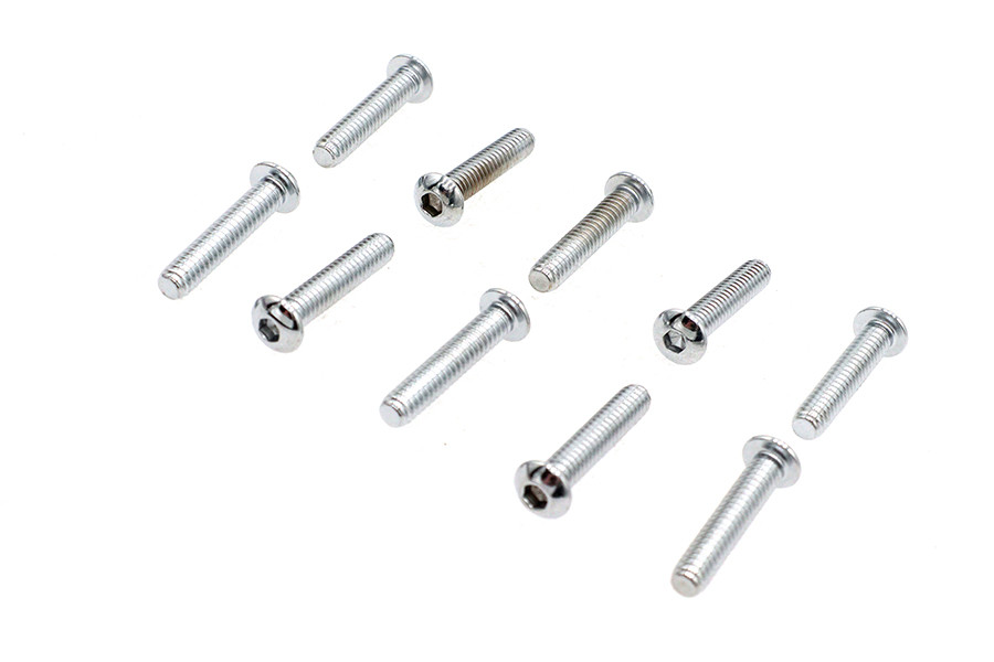 Colony #BHC-834 - Allen Button Head Screws Chrome 1/4 inch X 1-1/4 inch