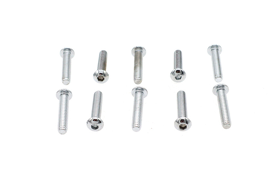 Colony #BHC-835 - Allen Button Head Screws Chrome 1/4 inch X 1-1/2 inch