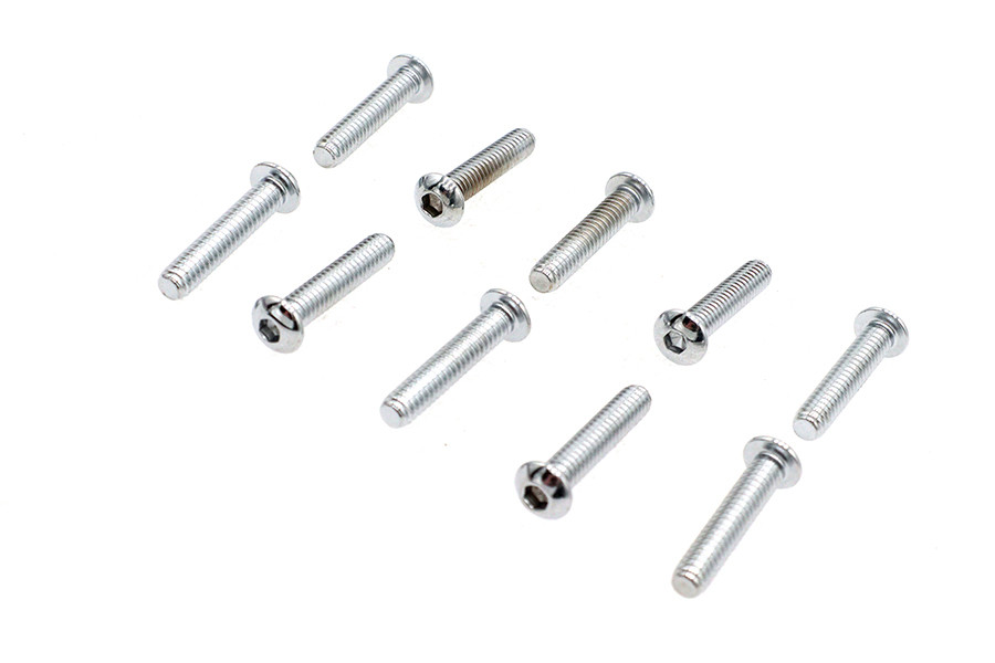 Colony #BHC-835 - Allen Button Head Screws Chrome 1/4 inch X 1-1/2 inch