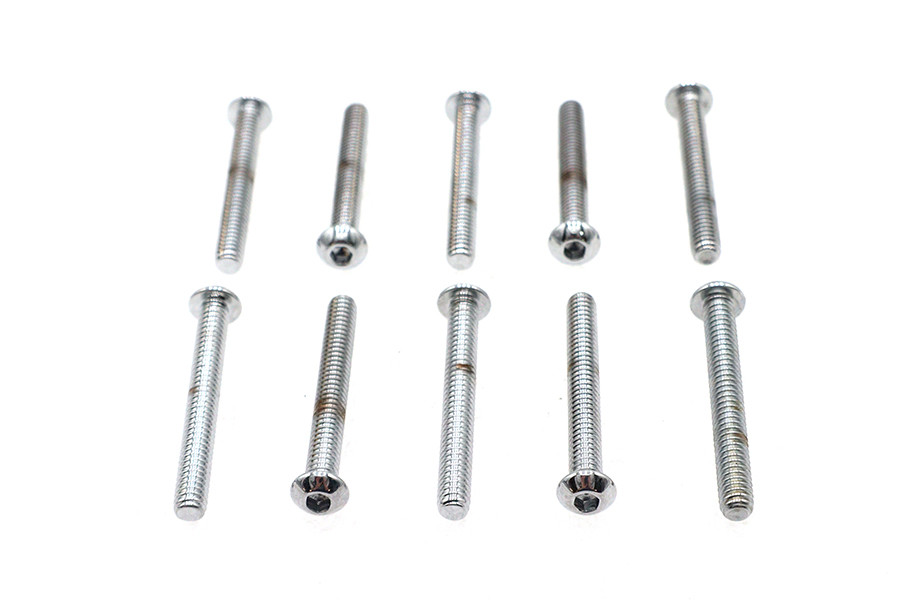 Colony #BHC-837 - Allen Button Head Screws Chrome 1/4 inch X 2 inch