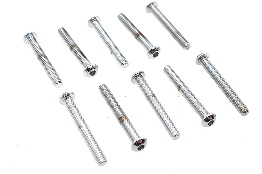 Colony #BHC-837 - Allen Button Head Screws Chrome 1/4 inch X 2 inch