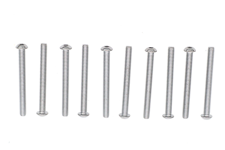 Colony #BHC-839 - Allen Button Head Screws Chrome 1/4 inch X 2-1/2 inch