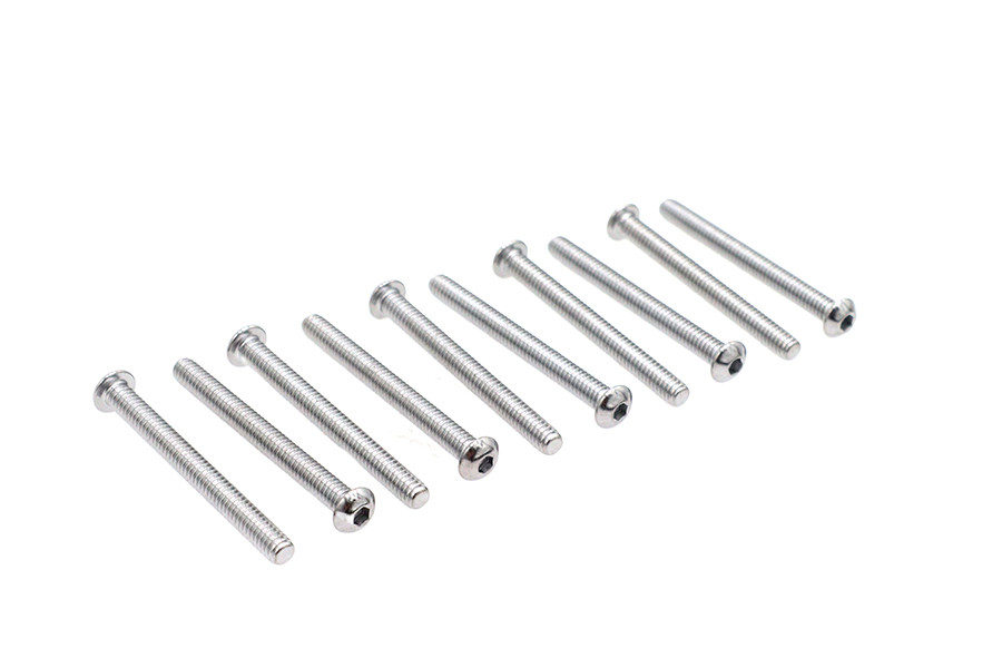 Colony #BHC-839 - Allen Button Head Screws Chrome 1/4 inch X 2-1/2 inch
