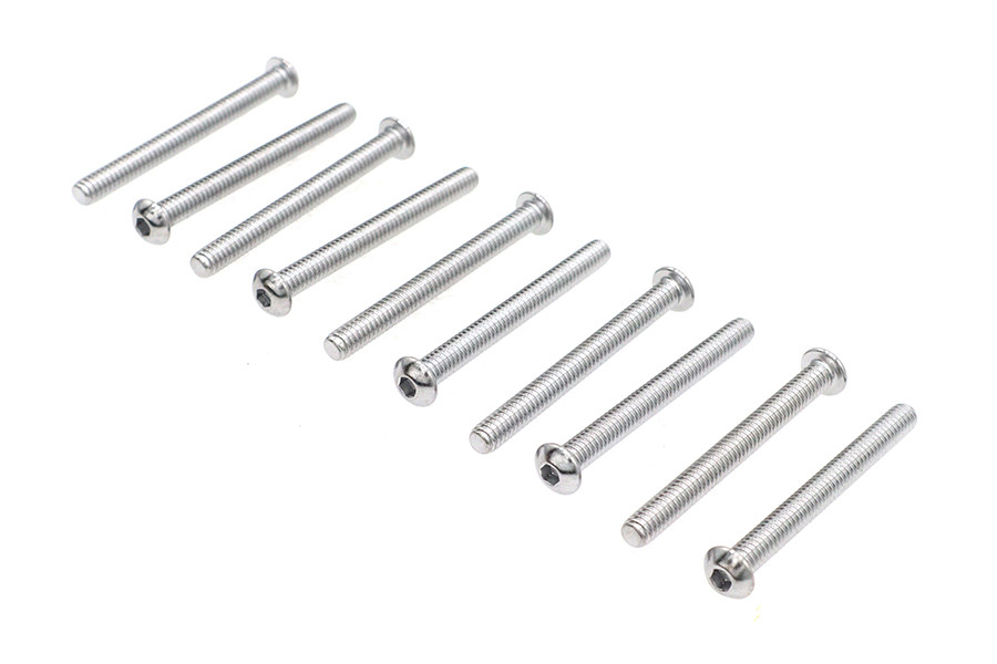 Colony #BHC-839 - Allen Button Head Screws Chrome 1/4 inch X 2-1/2 inch