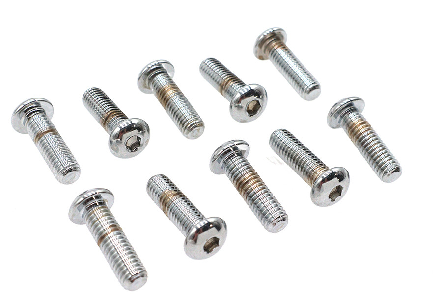 Colony #BHC-851 - Allen Button Head Screws Chrome 3/8 inch X 1-1/4 inch