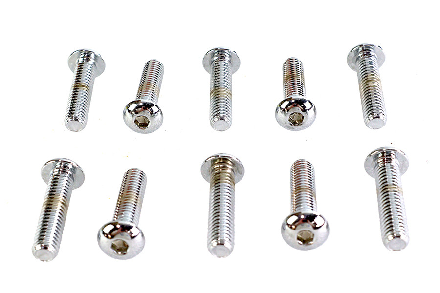 Colony #BHC-852 - Allen Button Head Screws Chrome 3/8 inch X 1-1/2 inch