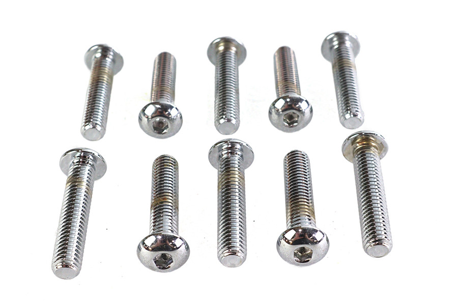 Colony #BHC-853 - Allen Button Head Screws Chrome 3/8 inch-16 X 1-3/4 inch