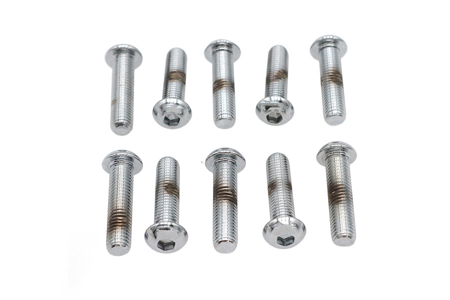 Colony #BHC-810 - Allen Button Head Screws Chrome 1/4 inch X 1 inch