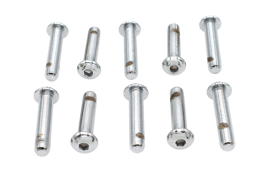 Colony #BHC-823 - Allen Button Head Screws Chrome 3/8 inch X 1-3/4 inch