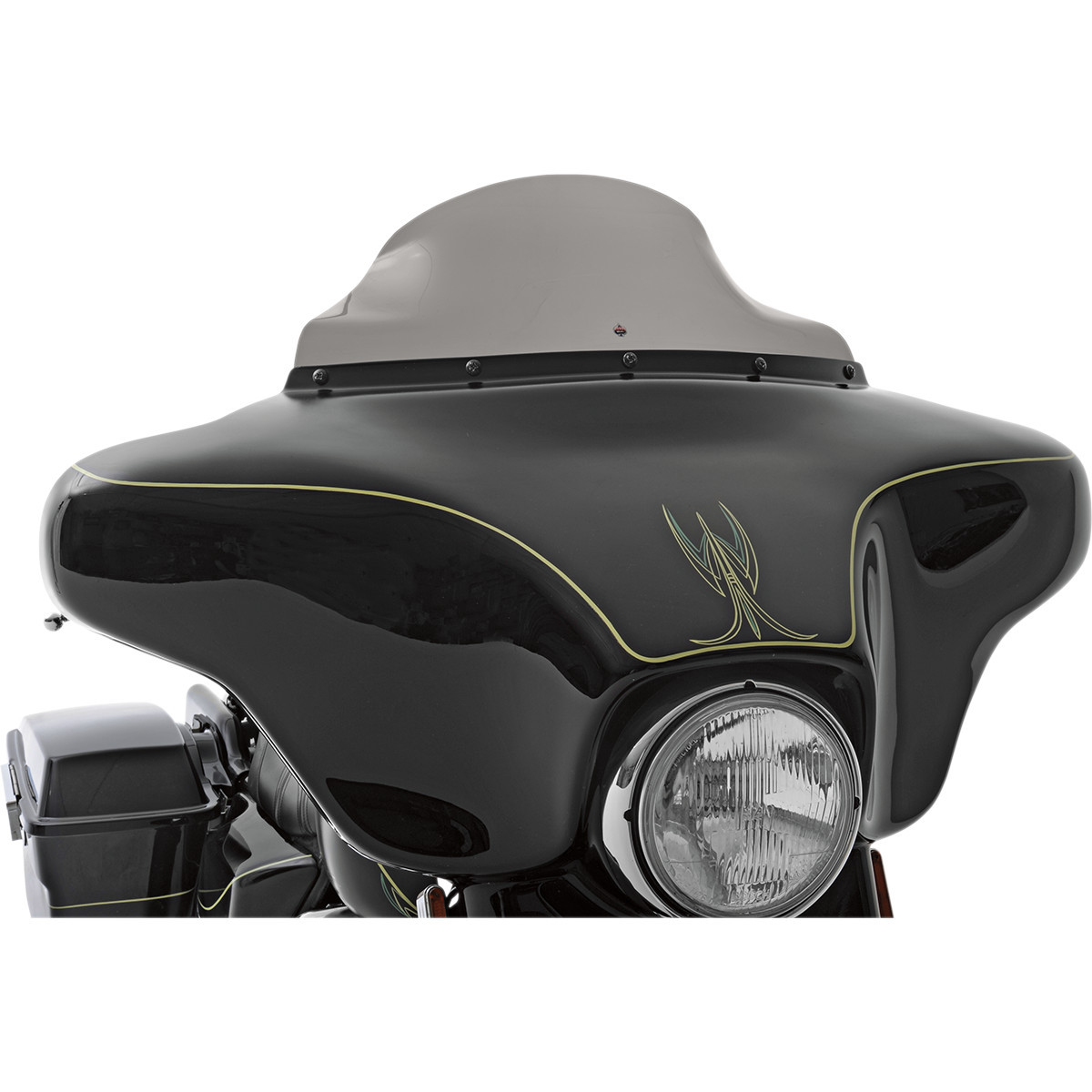 Klock Werks #KWW-01-0196 - Flare® Windshield - 6-1/2" - Black - '86-'95 FLHT