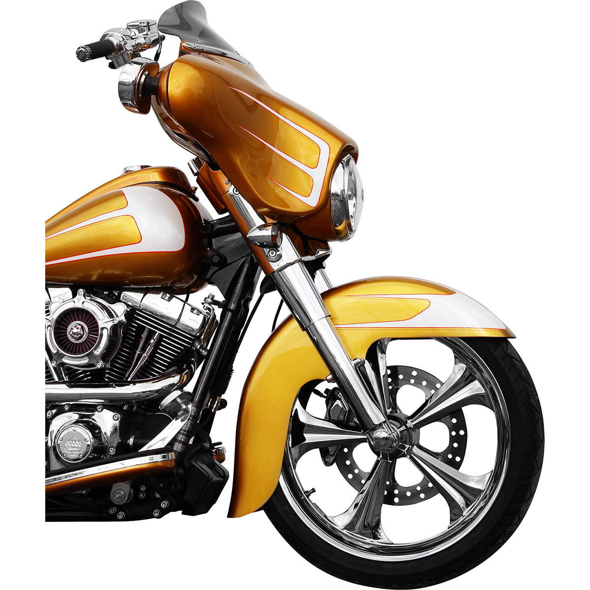 Klock Werks #KWW-01-0199 - Flare® Windshield - 6-1/2" - Smoke - '96-'13 FLH