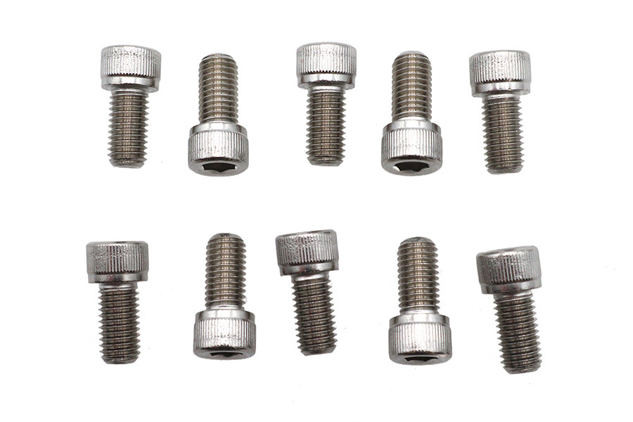 V-Twin #05690052 - 1/4 inch-28 x 1/2 inch Socket Cap Screw Stainless Steel