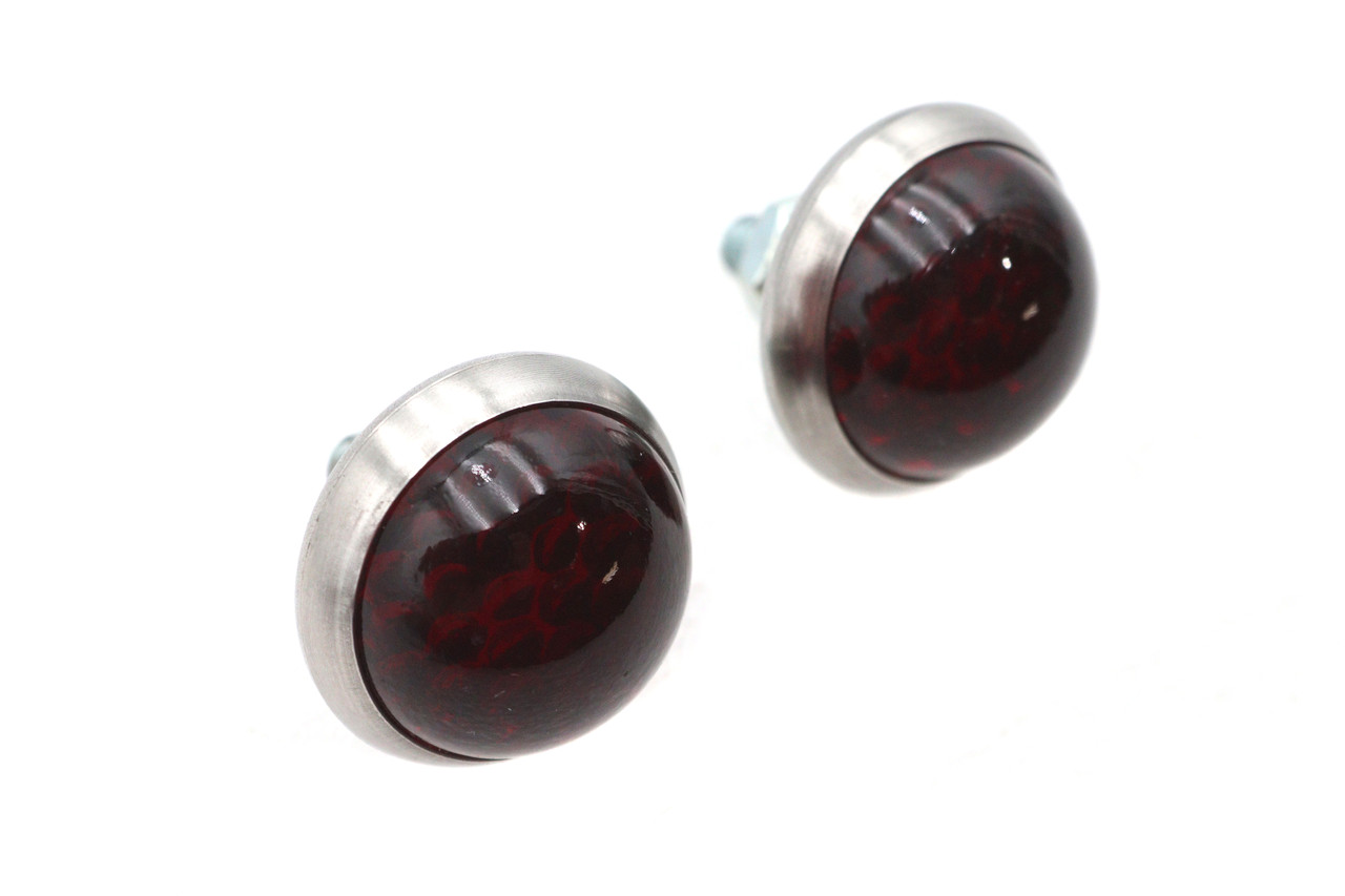 V-Twin - License Plate Frame Reflectors Red Glass