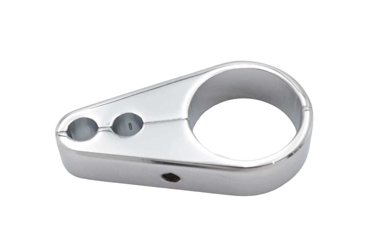 V-Twin #11-0052 - Dual Throttle Cable Clamp Chrome