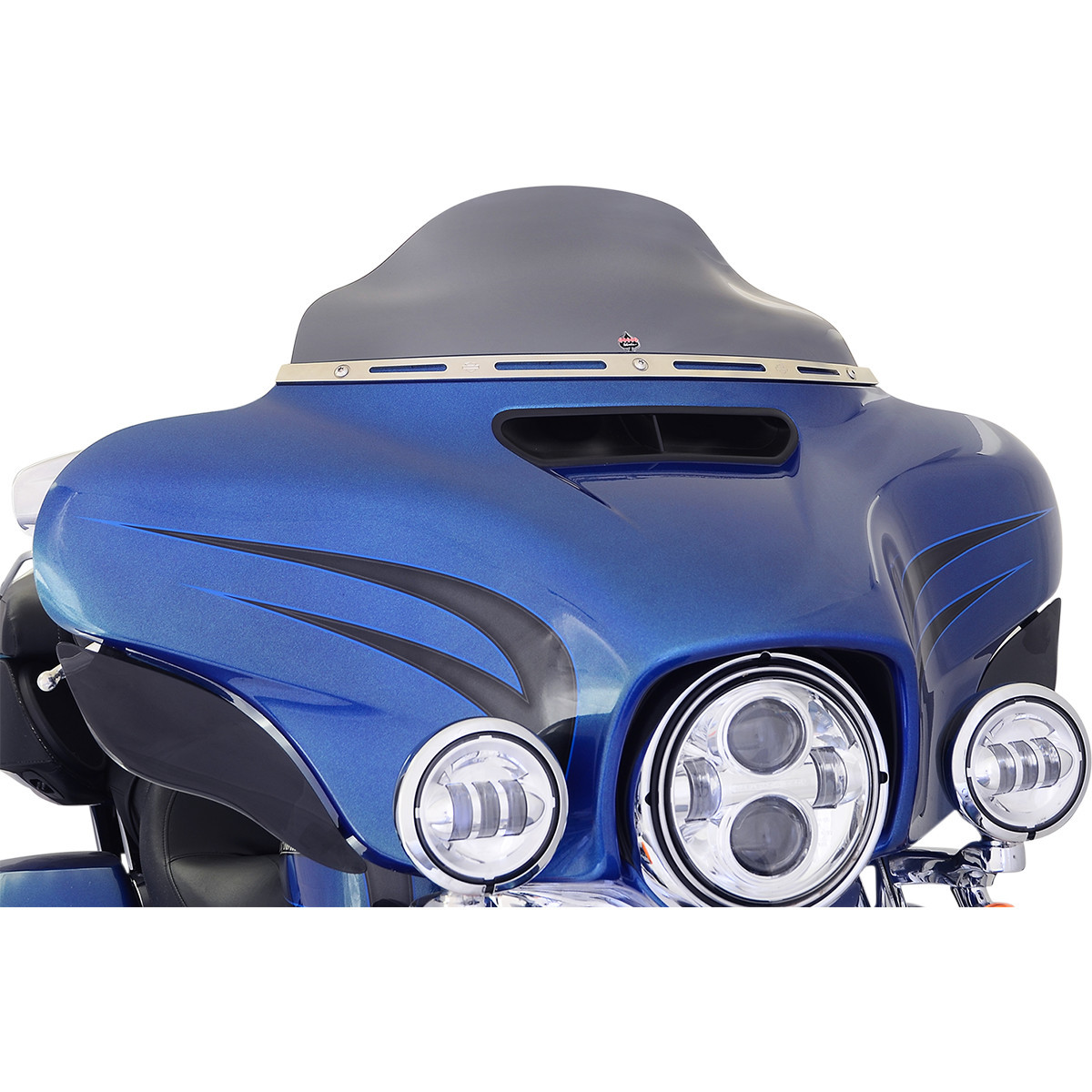 Klock Werks #KWW-01-0199-2014 - Flare® Windshield - 6-1/2" - Dark Smoke - '14-'25 FLH