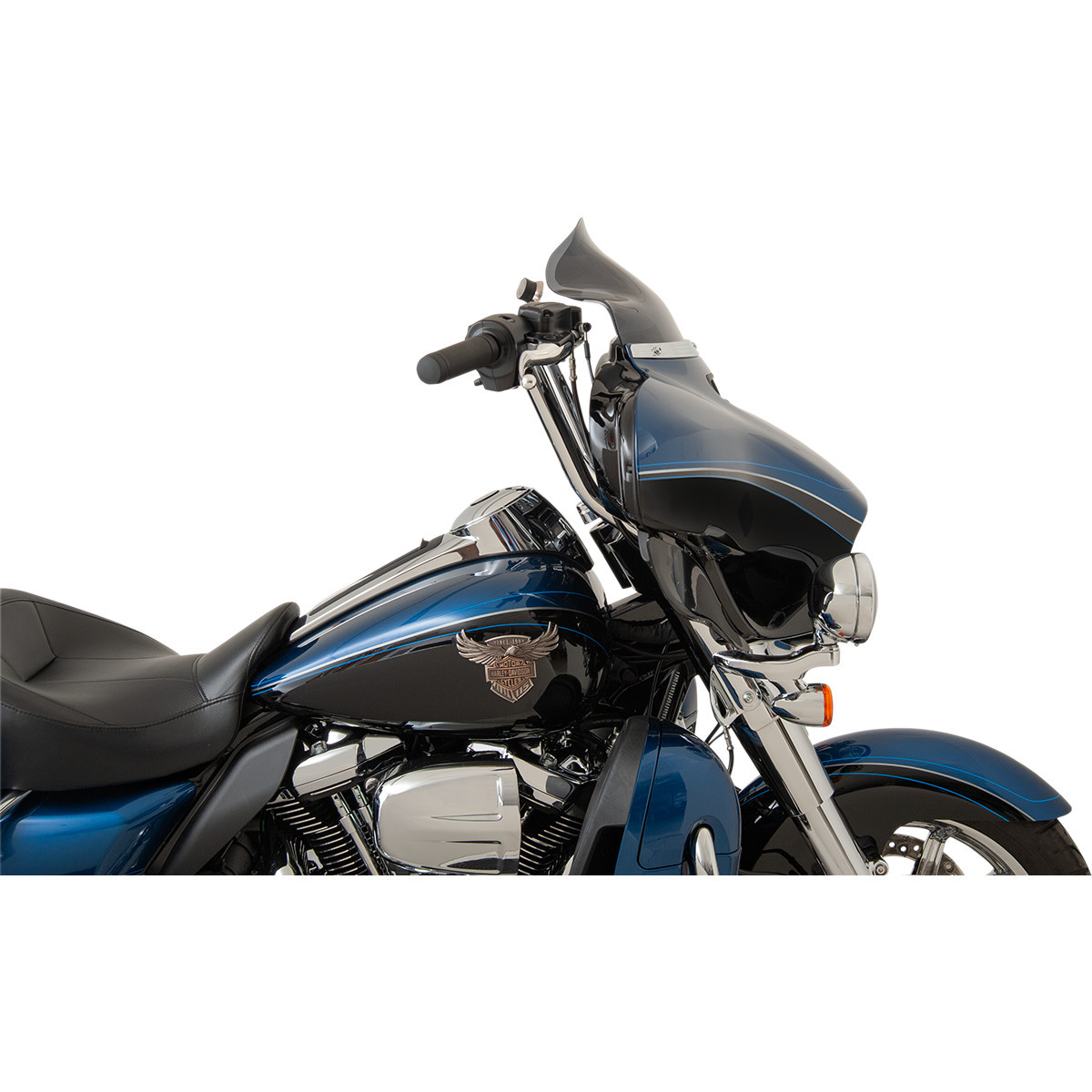 Klock Werks #KWW-01-0210-2014 - Flare® Windshield - 8-1/2" - Dark - Smoke - '14-'25 FLH