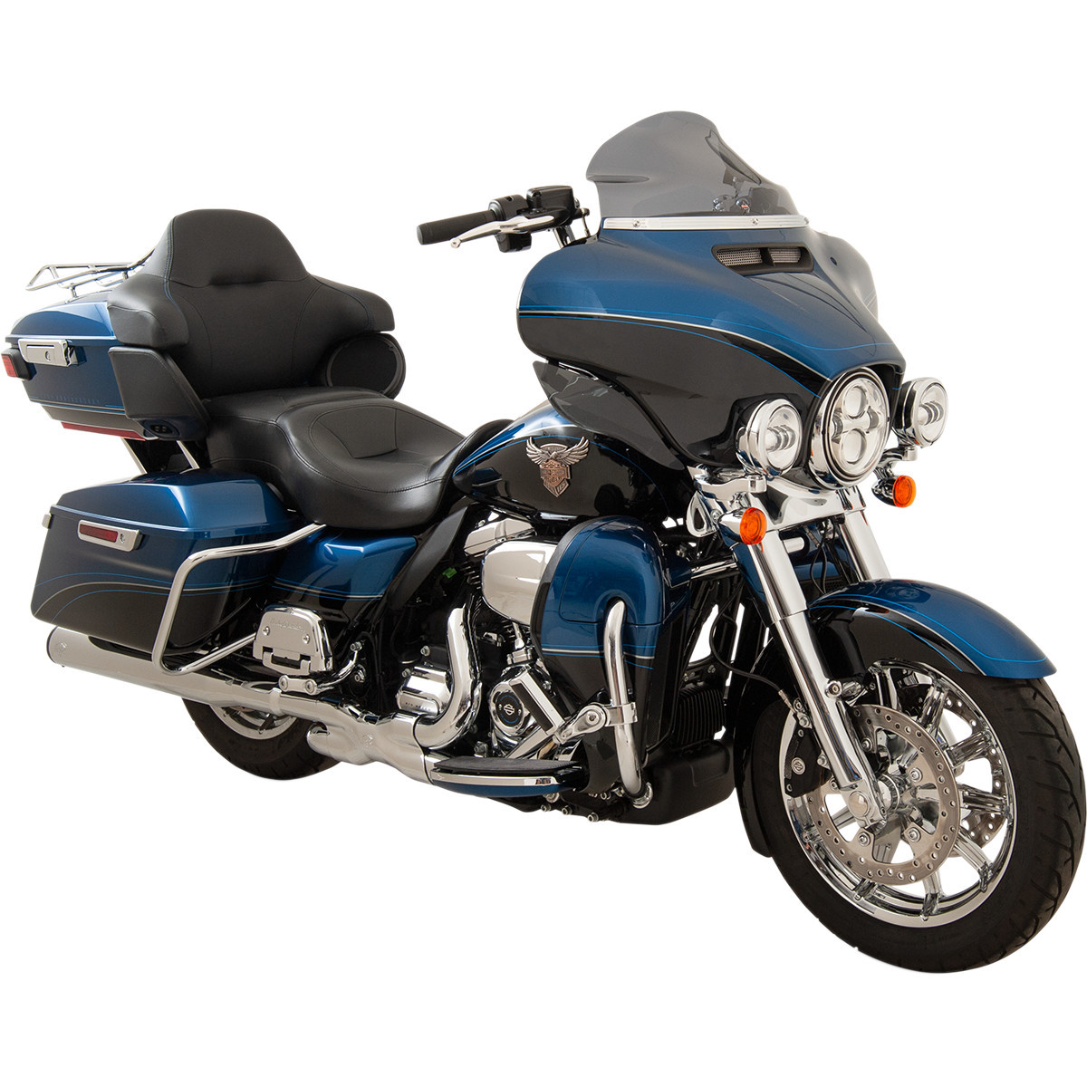 Klock Werks #KWW-01-0210-2014 - Flare® Windshield - 8-1/2" - Dark - Smoke - '14-'25 FLH