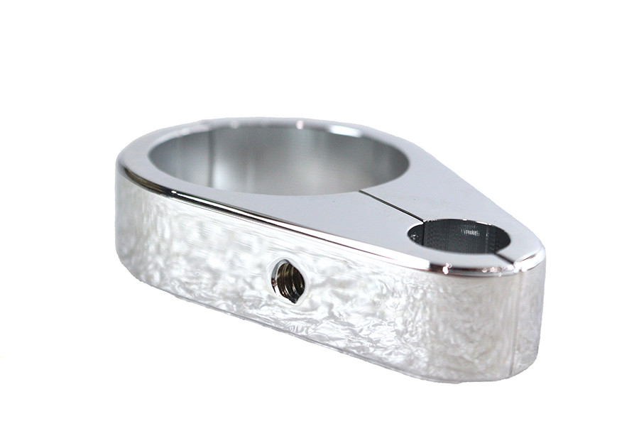 V-Twin #11-0055 - Chrome Clutch Cable Clamp 1-1/4 inch