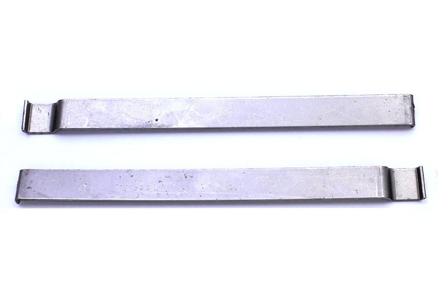 Wyatt Gatling #A-1540X - Mount Strips for Gas Tank Emblems Raw Steel