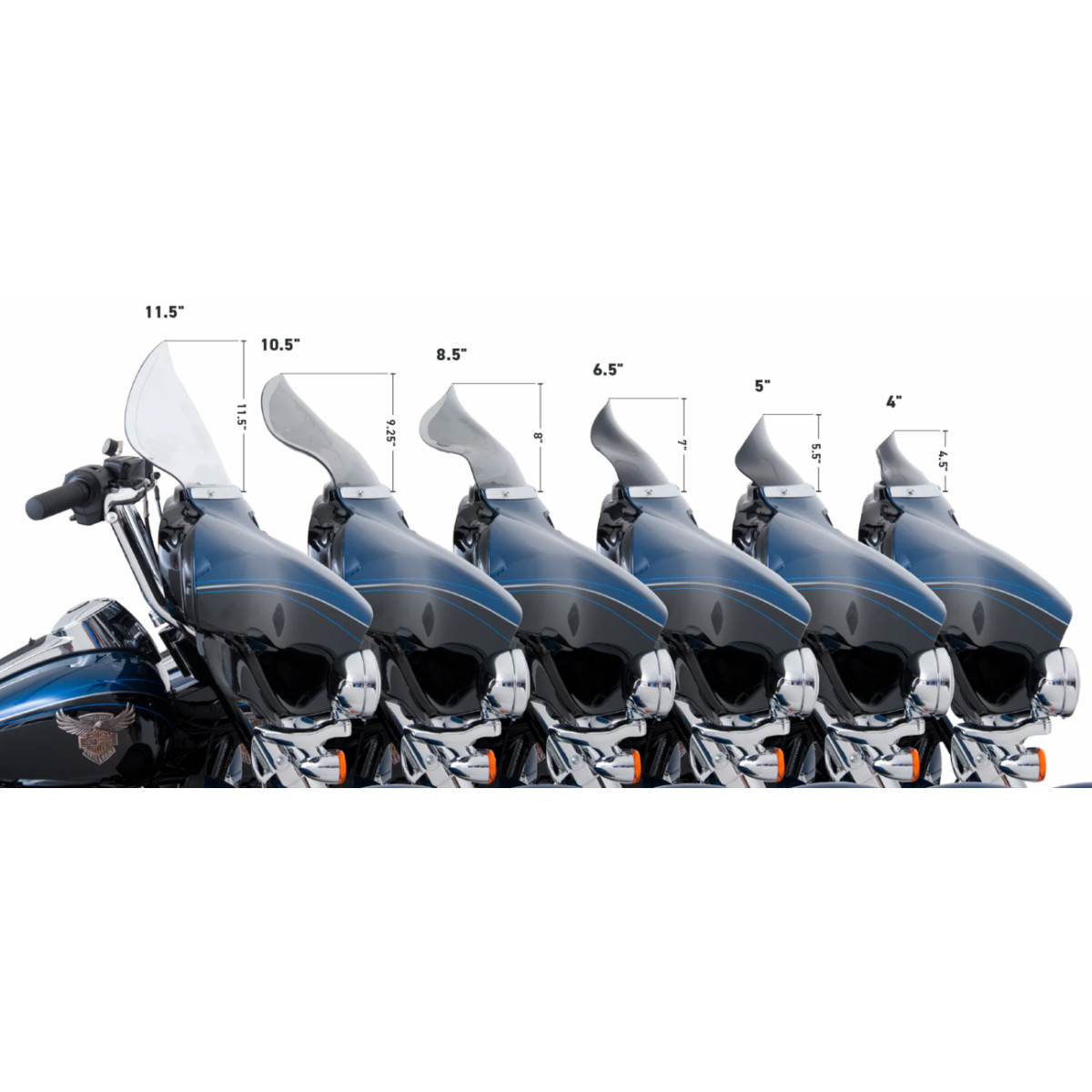 Klock Werks #KWW-01-0209 - Flare® Windshield - 8-1/2" - Tinted - '96-'13 FLH