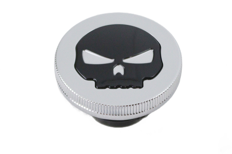 Wyatt Gatling #78575R - Chrome Skull Style Vented Gas Cap