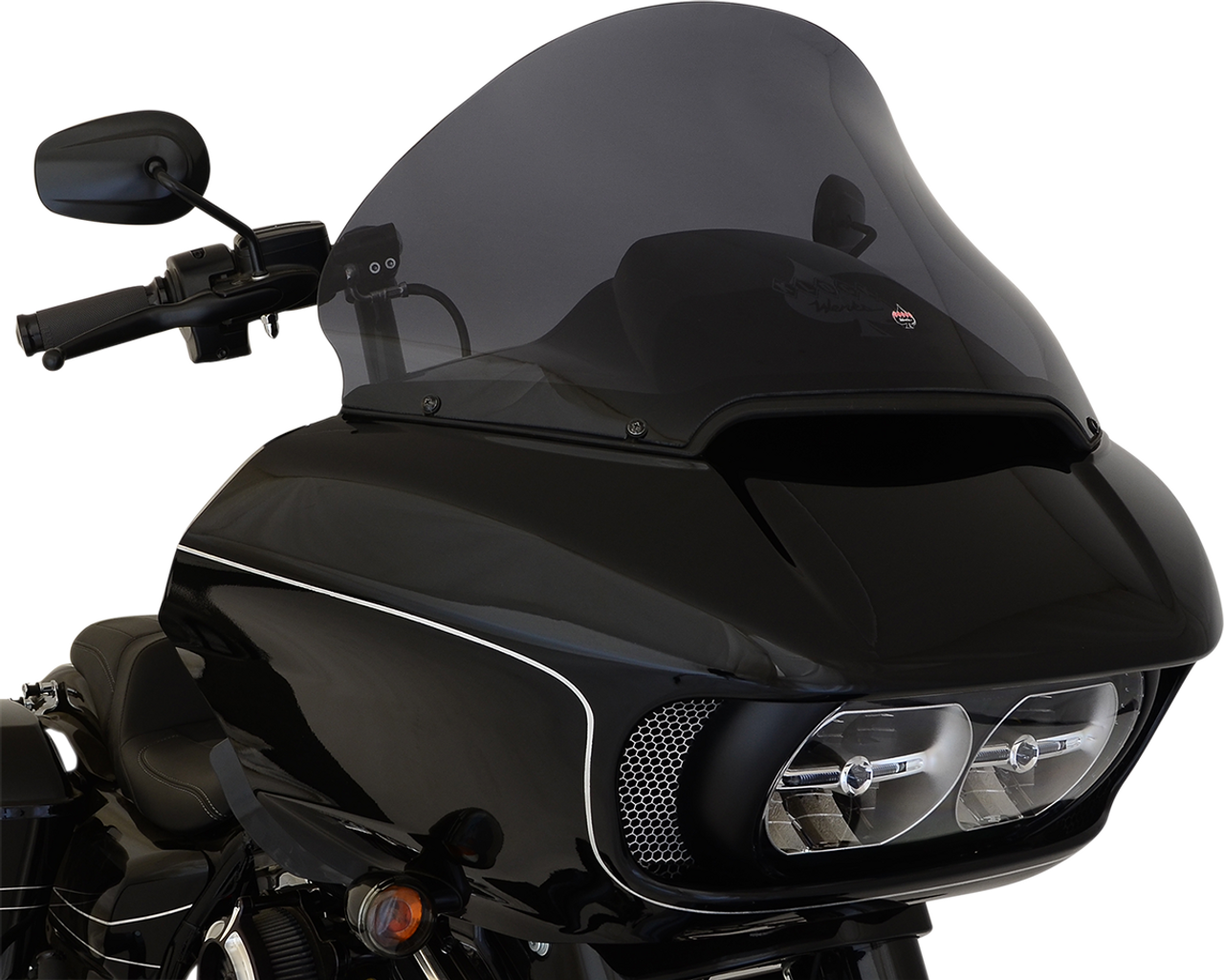 Klock Werks #KWW-01-0315 - Flare Windshield - 15" - Dark Smoke - FLTR