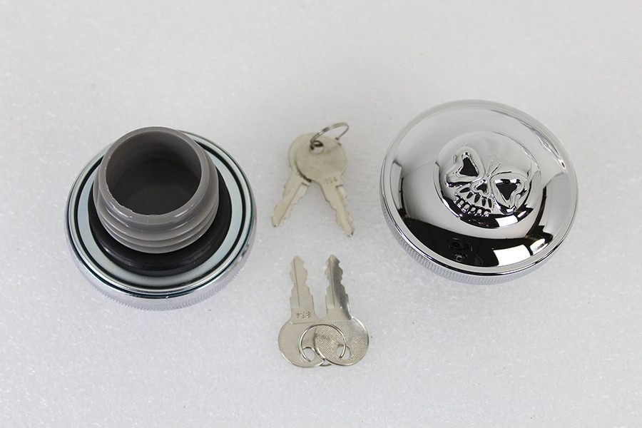 Wyatt Gatling #78401 - Keyed Gas Cap Set Vented and Non-Vented Chrome