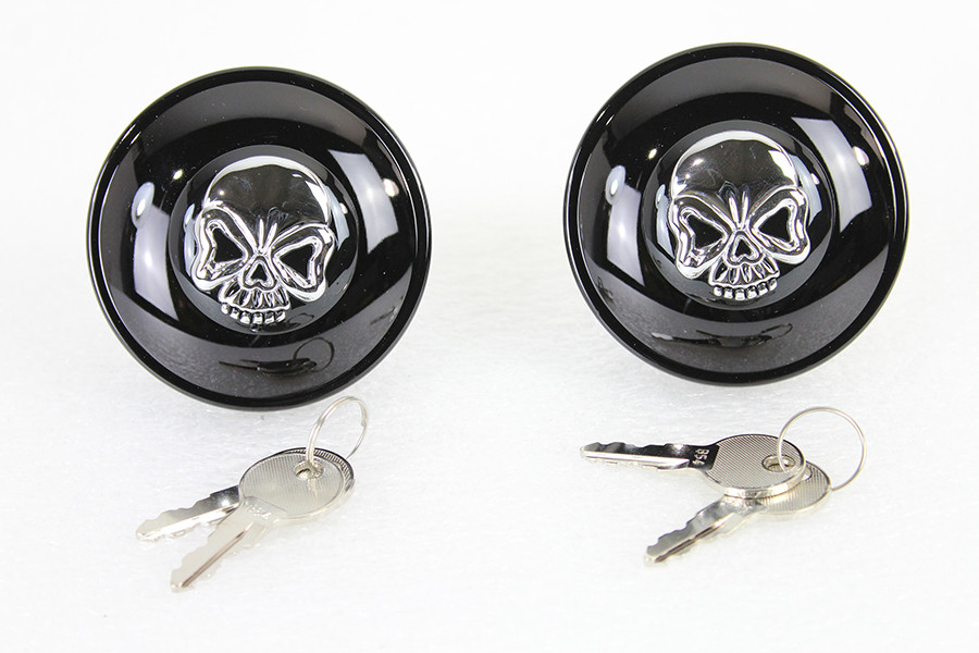 Wyatt Gatling #78401B - Keyed Gas Cap Set Vented and Non-Vented Black