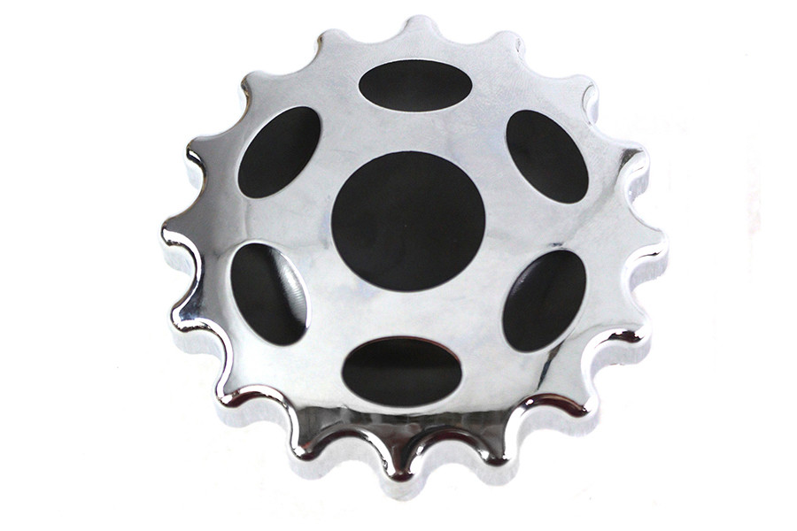 Wyatt Gatling #78085 - Sprocket Gas Cap Vented Chrome