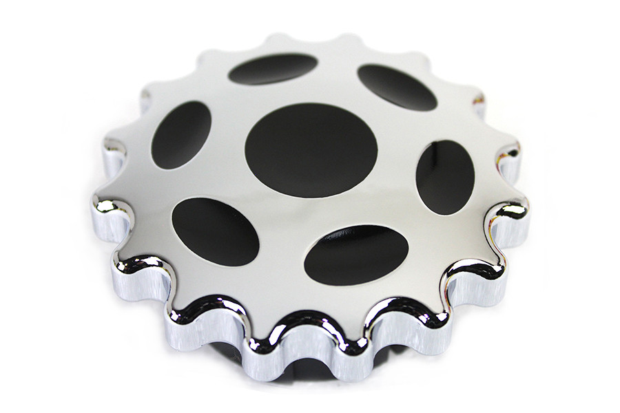 Wyatt Gatling #78086 - Sprocket Gas Cap Non-Vented Chrome