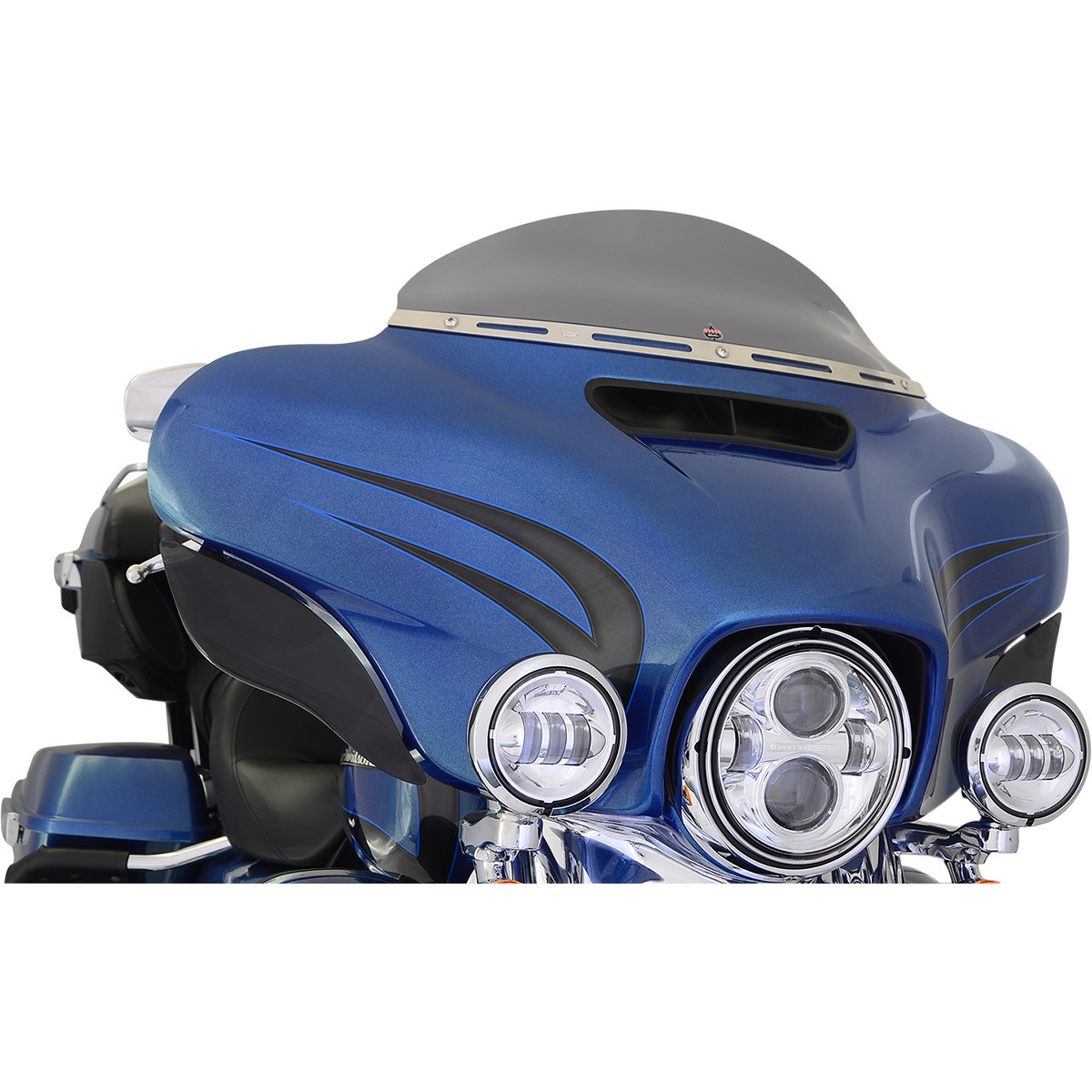 Klock Werks #KWW-01-0389 - Flare® Windshield - 5" - Dark Smoke - '14-'25 FLH