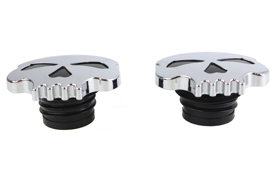 Wyatt Gatling #78293 - Skull Style Gas Cap Set Chrome