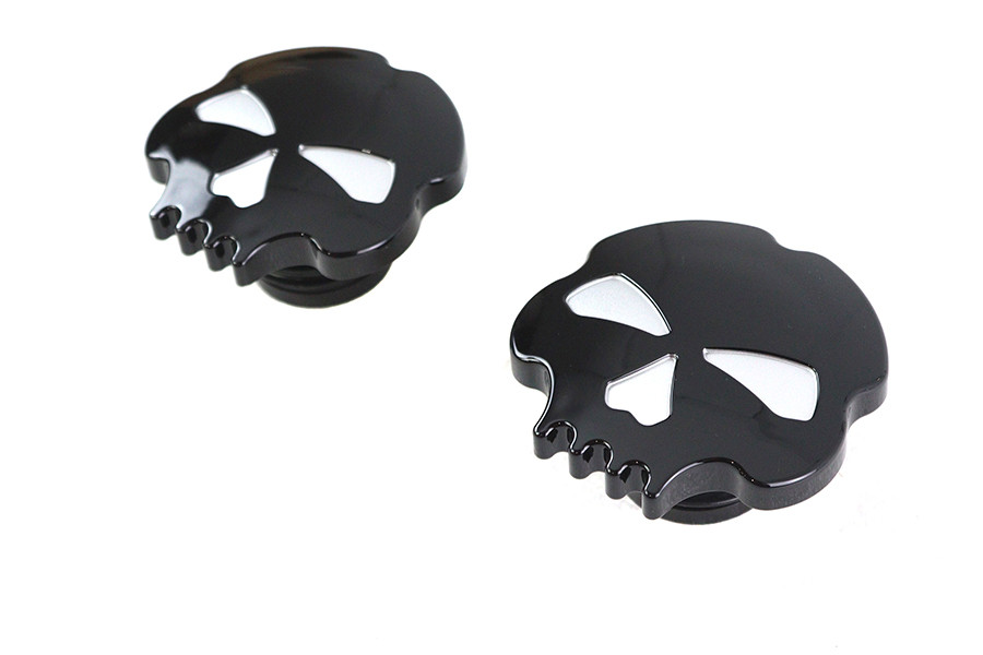 Wyatt Gatling #78293B - Skull Style Gas Cap Set Black