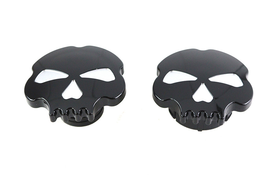 Wyatt Gatling #78294B - Skull Style Gas Cap Set Black