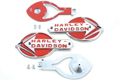 Wyatt Gatling - Gas Tank Emblems with Red Lettering