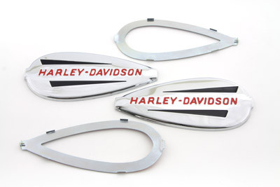Wyatt Gatling - Gas Tank Emblems with Red Lettering