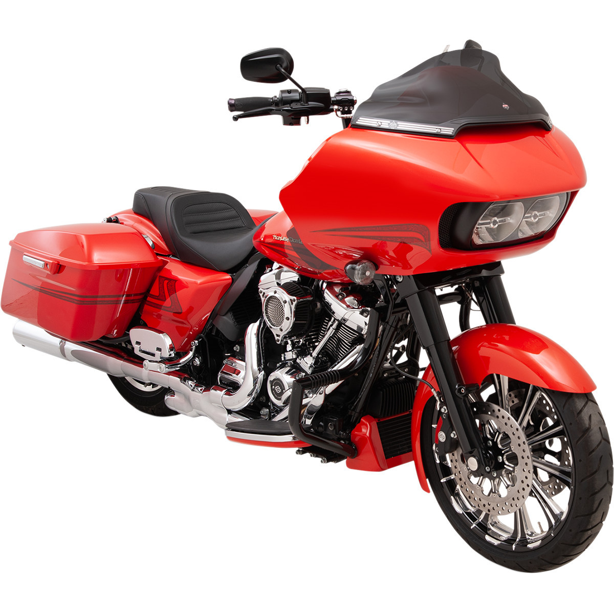 Klock Werks #KWW-01-0326 - Sport Flare® Windshield - 9" - Dark Smoke - '15-'25 FLTR