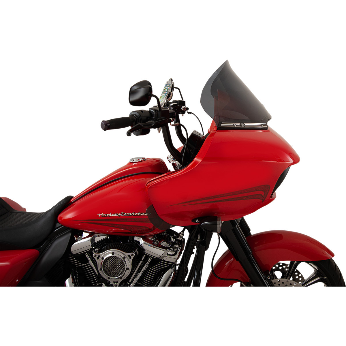 Klock Werks #KWW-01-0328 - Pro-Touring Flare® Windshield - 12" - Dark Smoke - '15-'25 FLTR