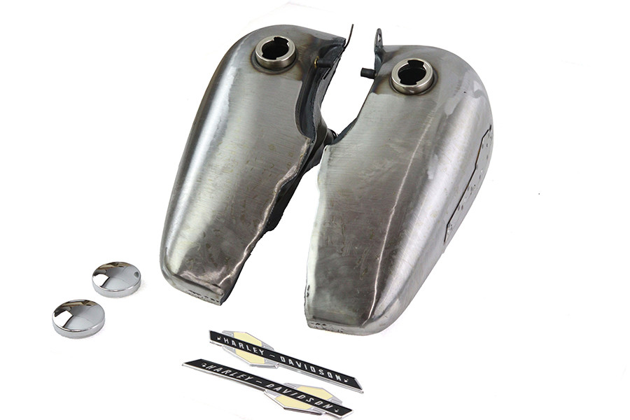 V-Twin - Fat Bob Gas Tank Kit 5 Gallon with Emblems