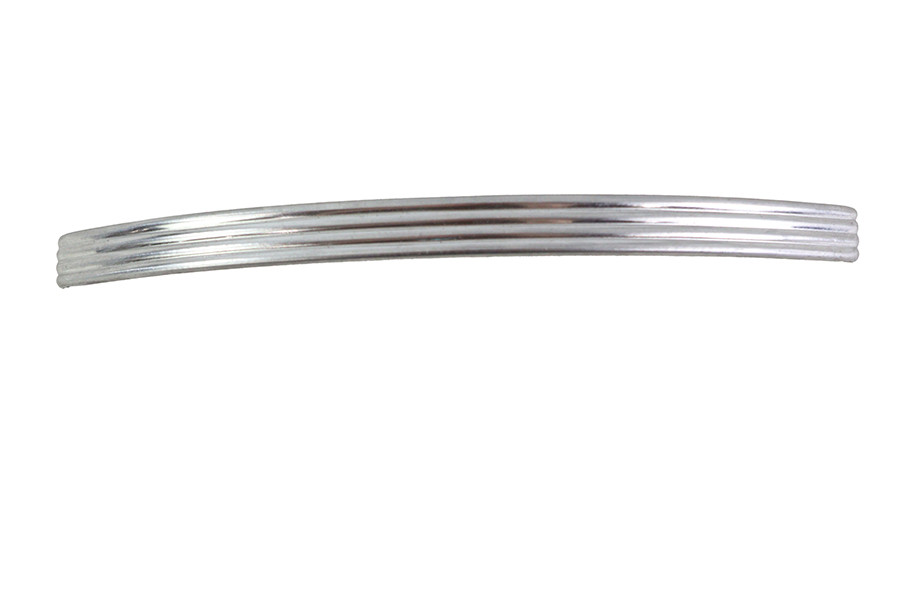 V-Twin #A-2608 - Large Ribbed Emblem Trim Stainless Steel