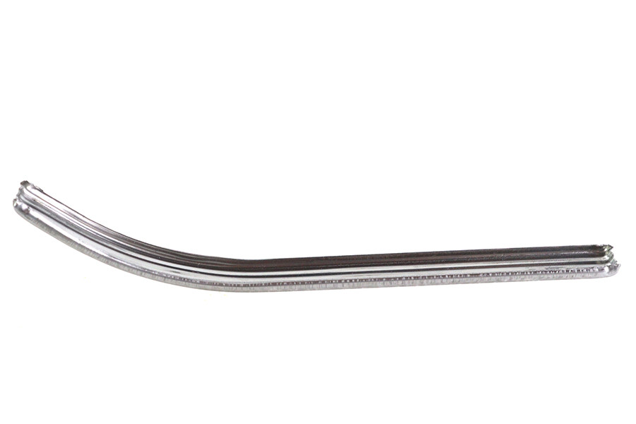 V-Twin #A-2609 - Small Ribbed Emblem Trim Stainless Steel