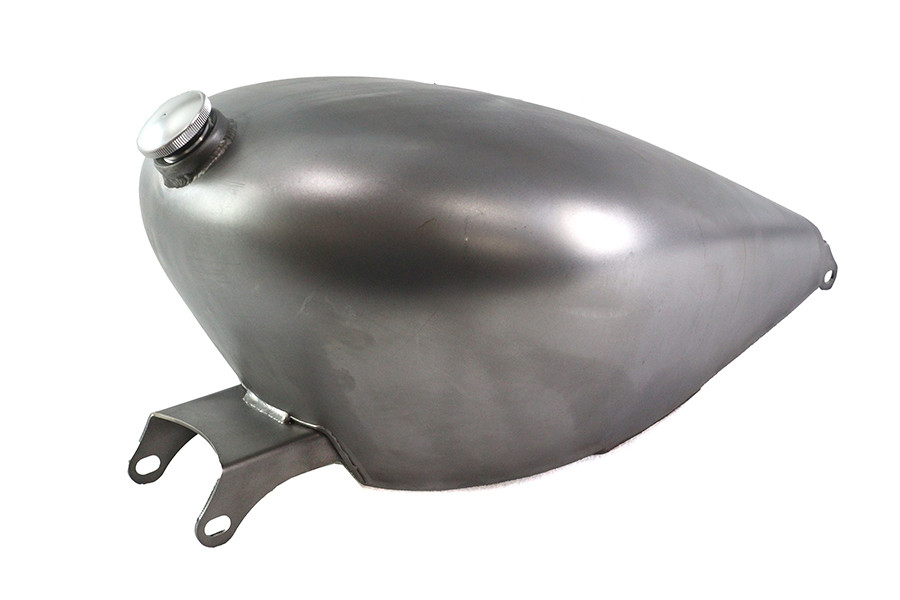 V-Twin - M8  inchSporty inch 3.6 Gallon Gas Tank Raw Steel High Mount