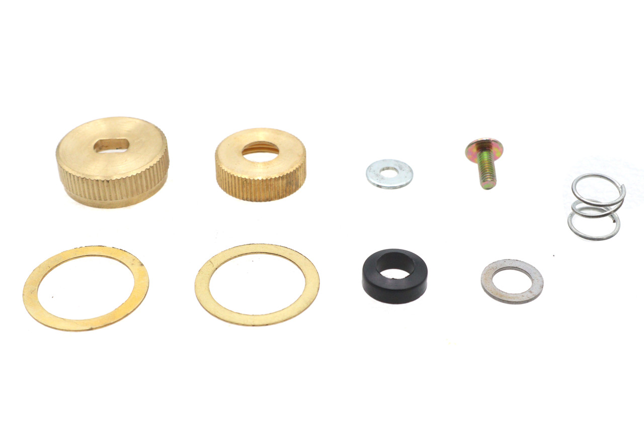 Wyatt Gatling #03-0005-BRASS - Petcock Shut Off Knob and Collar Set