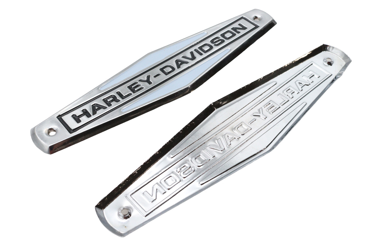 V-Twin #78946 - Eagle Iron 1966-1972 Tank Emblem Set with Black Lettering