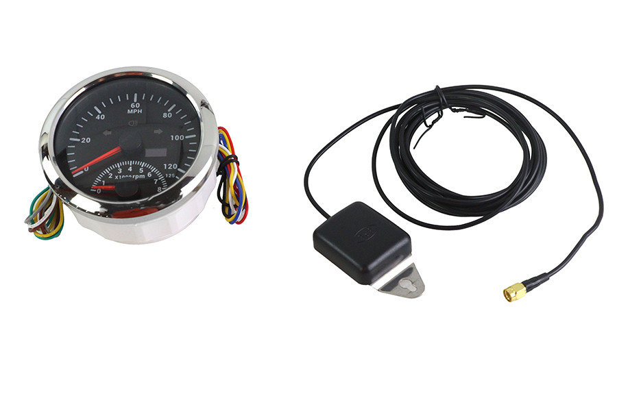 V-Twin #83143 - 85mm GPS Speedometer Tachometer Gauge