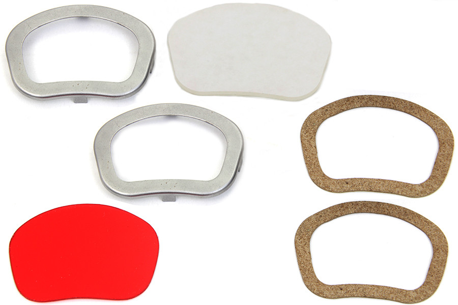 V-Twin #64604 - Dash Panel Lens Rim Set Raw