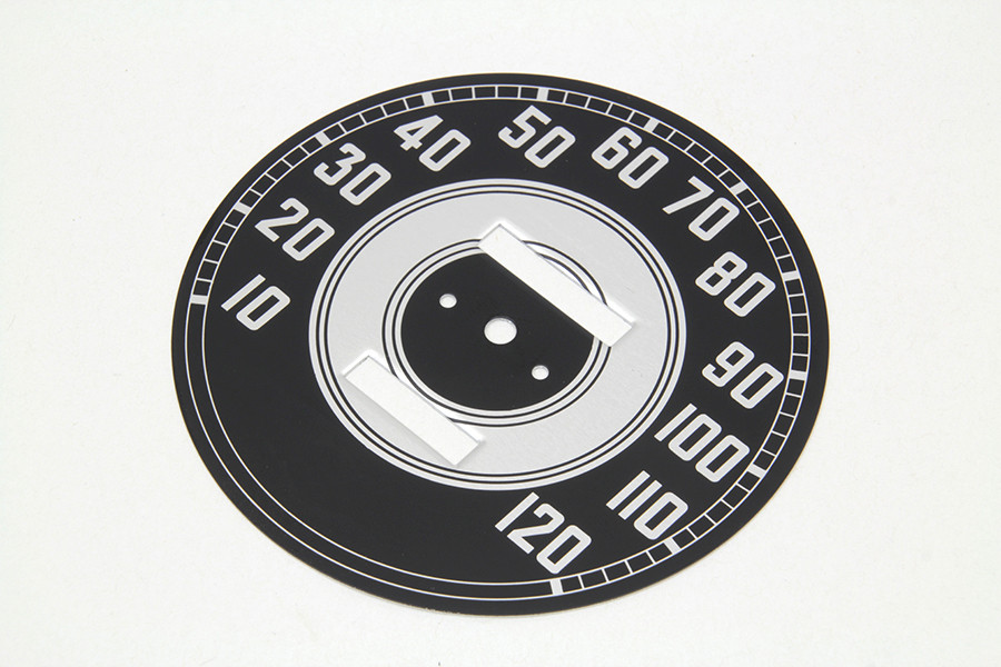 V-Twin #90107 - Black Tin Speedometer Face
